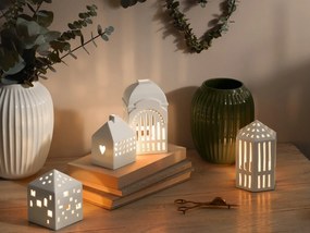 Vază din gresie Kähler Design Hammershoi, înălțime 25 cm, alb