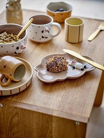 Bol pentru copii alb/maro din gresie ø 14 cm Dolly – Bloomingville Mini