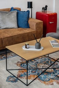 Colțar maro coniac cu tapițerie din imitație de piele (colț pe partea stângă ) Copenhagen – Scandic