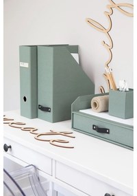 Organizator verde pentru documente din carton Archie Canvas Paper Laminate – Bigso