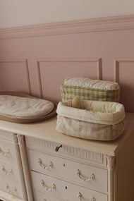 Coș de jucării pentru copii verde deschis din material textil 30x20x20 cm Swan Matcha – Lorena Canals