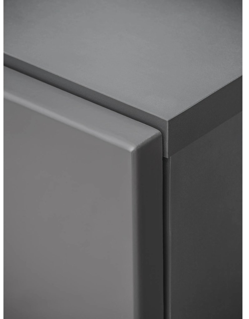 Mobilier living Siluett (antracit + stejar wotan) (cu iluminat LED). 1097583