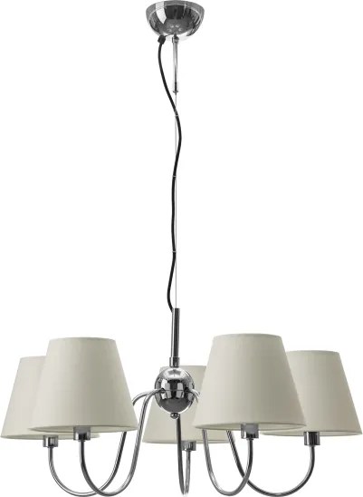 ByRydens 4202720-6510 - Lustră pe cablu LYNF 5xE14/8W/230V crom/alb