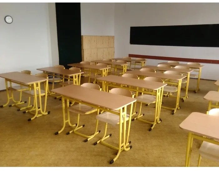 Scaun profesor tapitat, galben - ral 1021