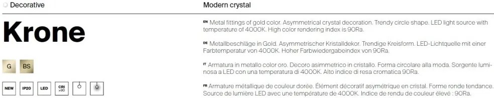 Lustra LED suspendata design modern Krone 45cm