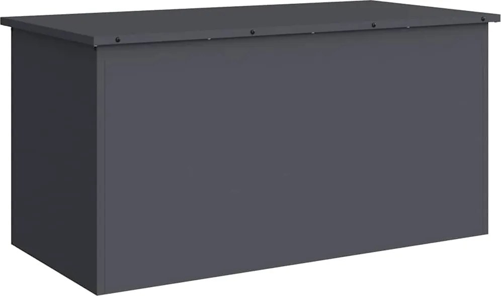 vidaXL Cutie de depozitare exterioară Antracit 100 x 50,5 x 50 cm Oțel