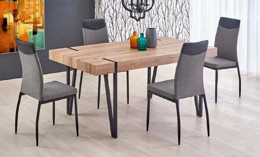 Masa de dining cu blat in decor stejar san remo JULIAN 170x90 cm