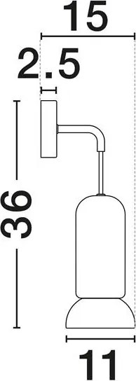 Aplica de perete design minimalist PARLO roz