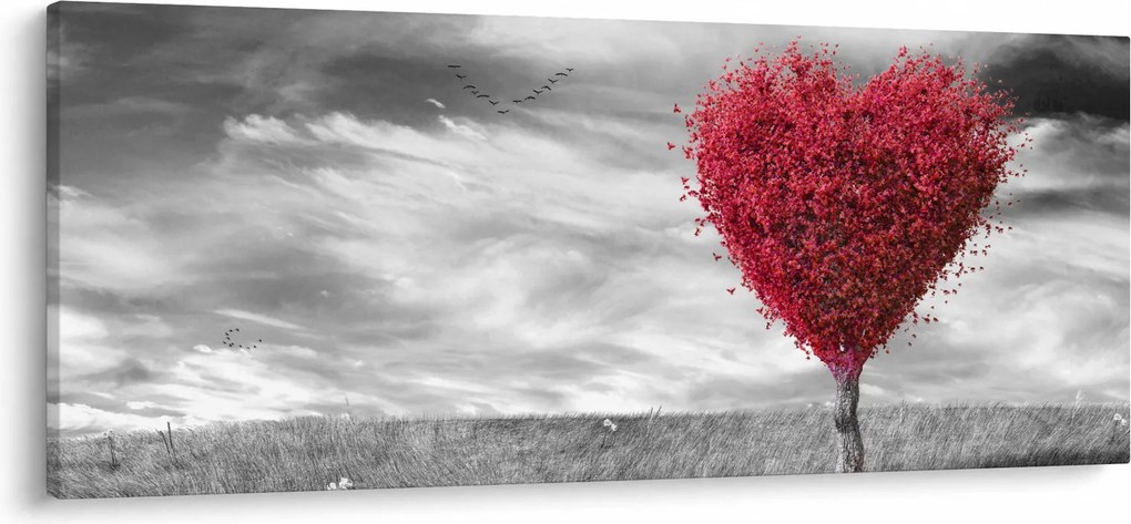 Tablou -Inima din coroanele copacilor (120x50 cm)