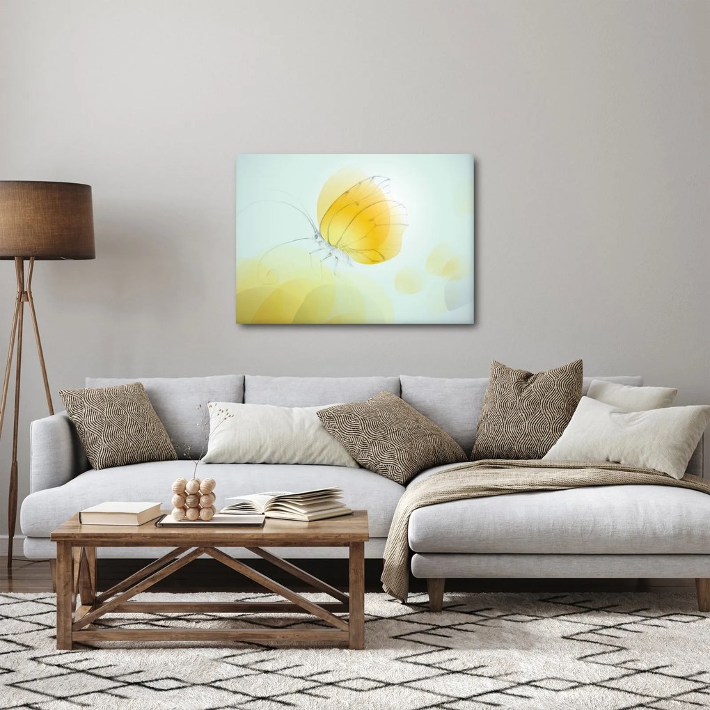 Tablou - Fluturele galben (70x50 cm)