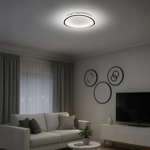 Plafonieră LED CALI, 30 W, 230 V, Ø 40 cm, negru