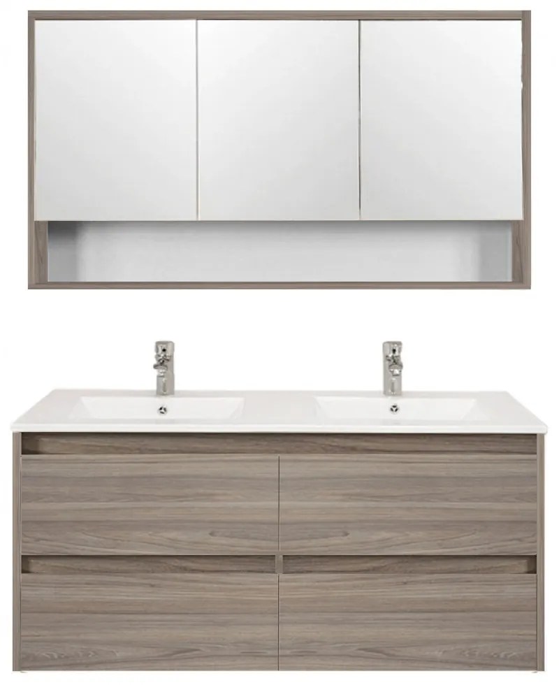 Mobilier complet de baie Porto 120 în culoarea ulmului Rauna