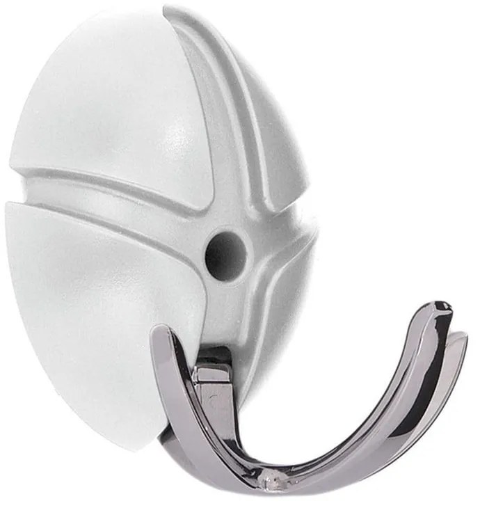 Cârlig alb/argintiu lucios de montat pe perete din plastic Tick – Spinder Design
