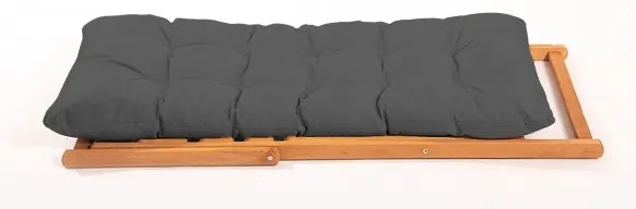 Șezlong de grădină gri/fag