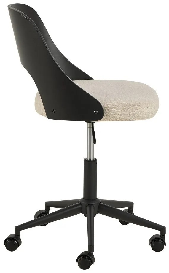 Scaun de birou negru-bej Lucy – Actona