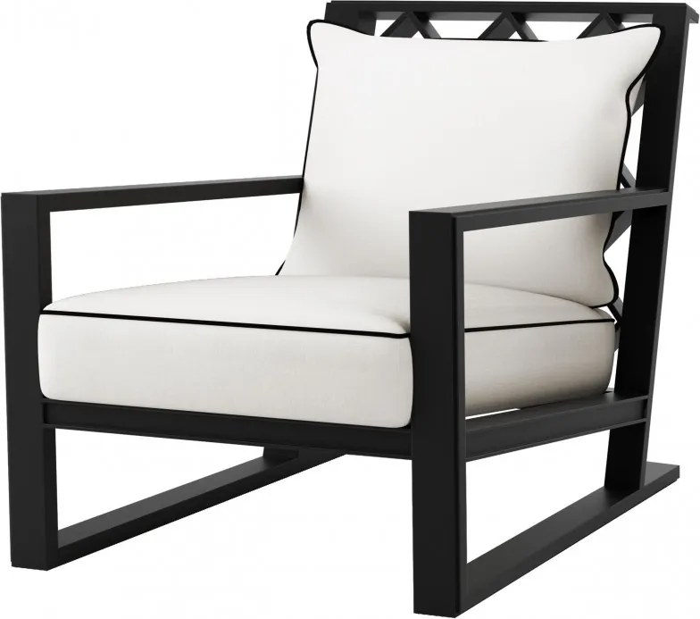 Fotoliu pentru interior si exterior Como, negru 113641 HZ