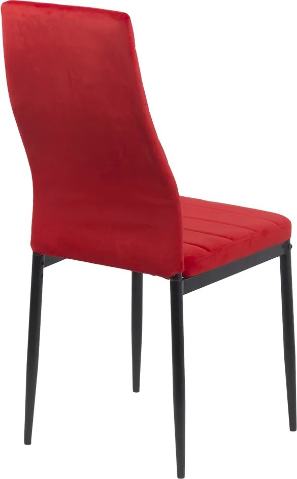 RESIGILAT - Scaune bucătărie catifea BUC 263V roșu