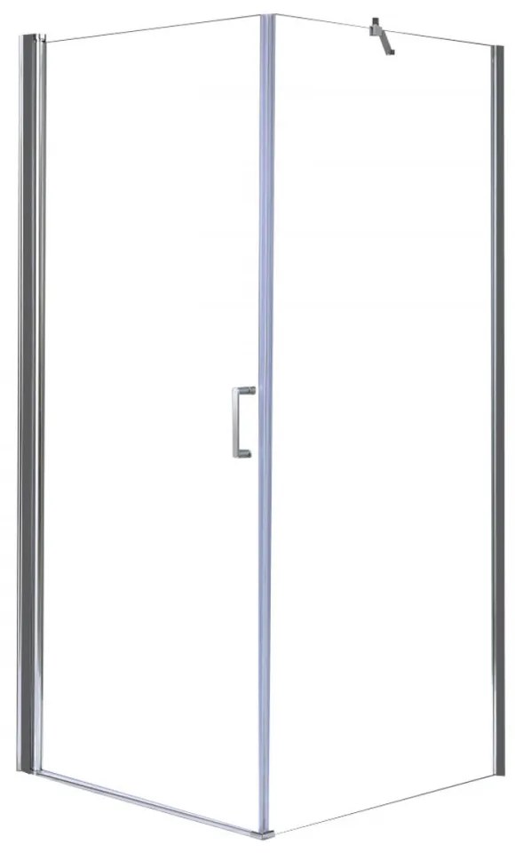 Cabină de duș pătrată Monica MONICA80 cu ușă batantă, 80x80x190 cm