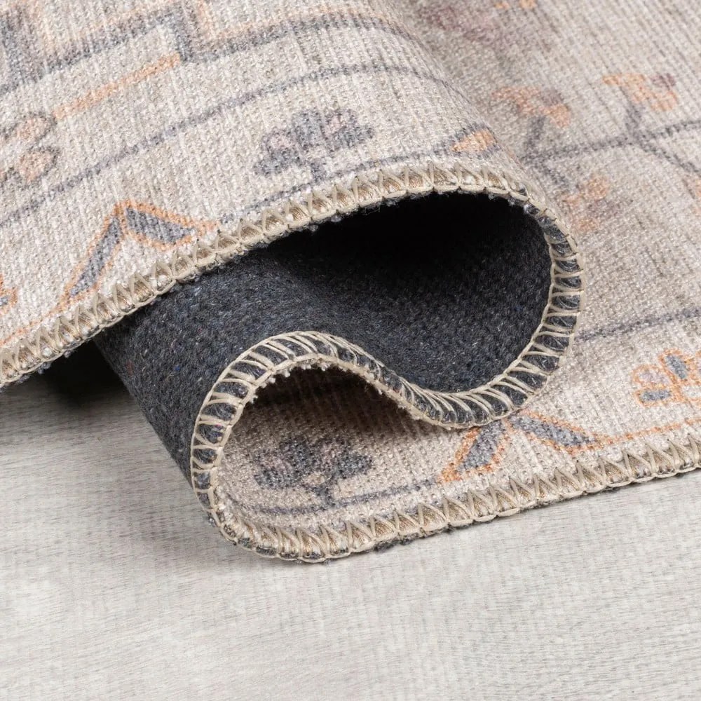 Covor tip traversă crem lavabil 60x230 cm Teo Traditional – Flair Rugs