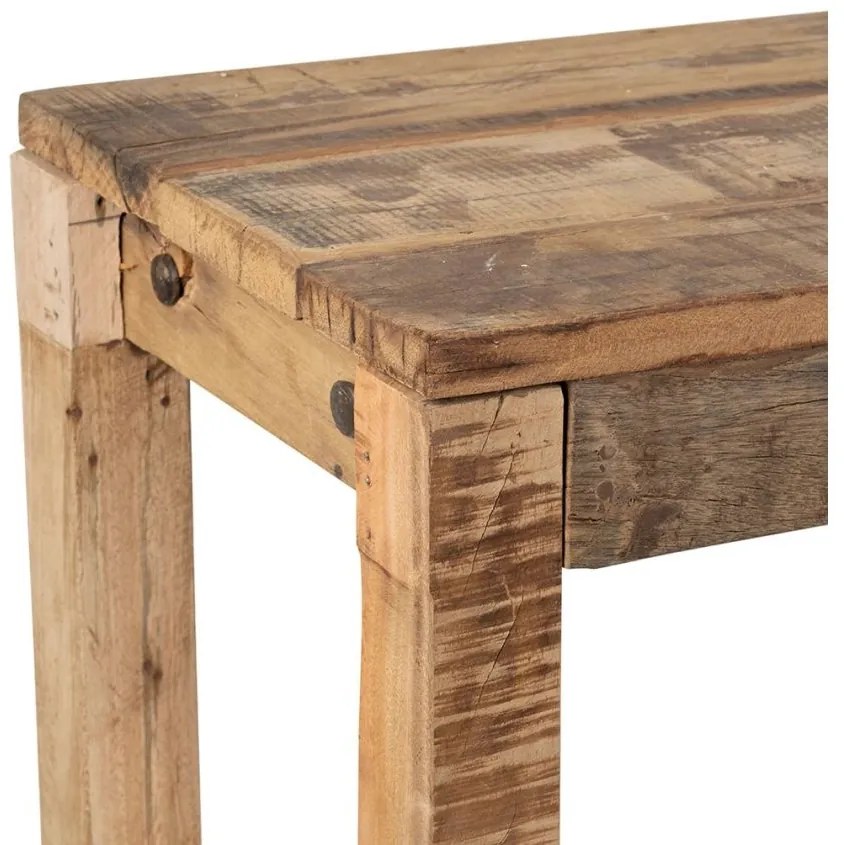 Consola din lemn de mango si acacia, aspect rustic, Campagne