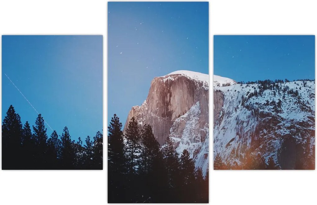 Tablou - Crestele munților noaptea (90x60 cm)