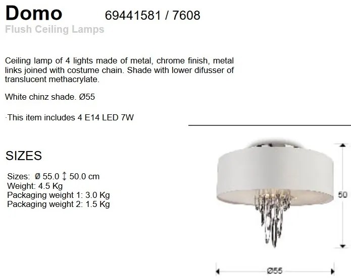 Plafonier modern diametru 55cm, LED Domo 69441581 / 7608