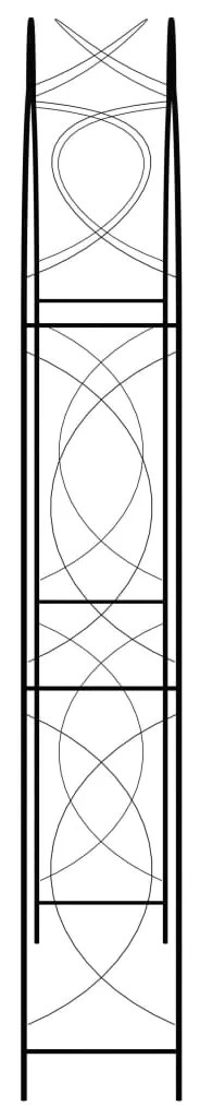 Arcada de gradina, negru, 150 x 34 x 240 cm, fier