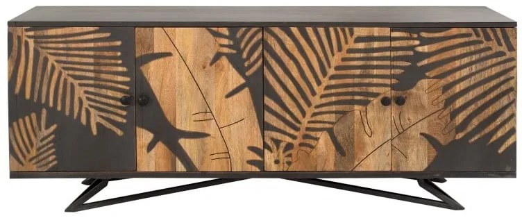 Bufet TROPICAL 160 cm din lemn de mango, culoare antracit