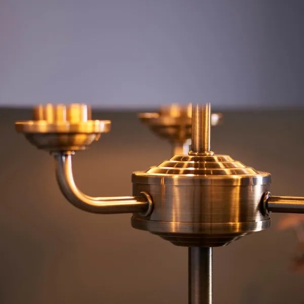 Endon 98932 - Lampă de masă HIGHCLERE 3xE14/18W/230V, alb/alamă, diametru 32 cm