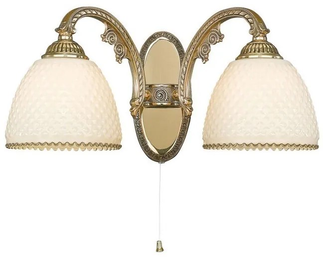 Aplica de perete din alama 2 brate design italian 7105