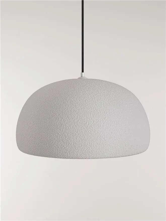 Lustra suspendata cu textura granulata Davo 50cm, gri piatra