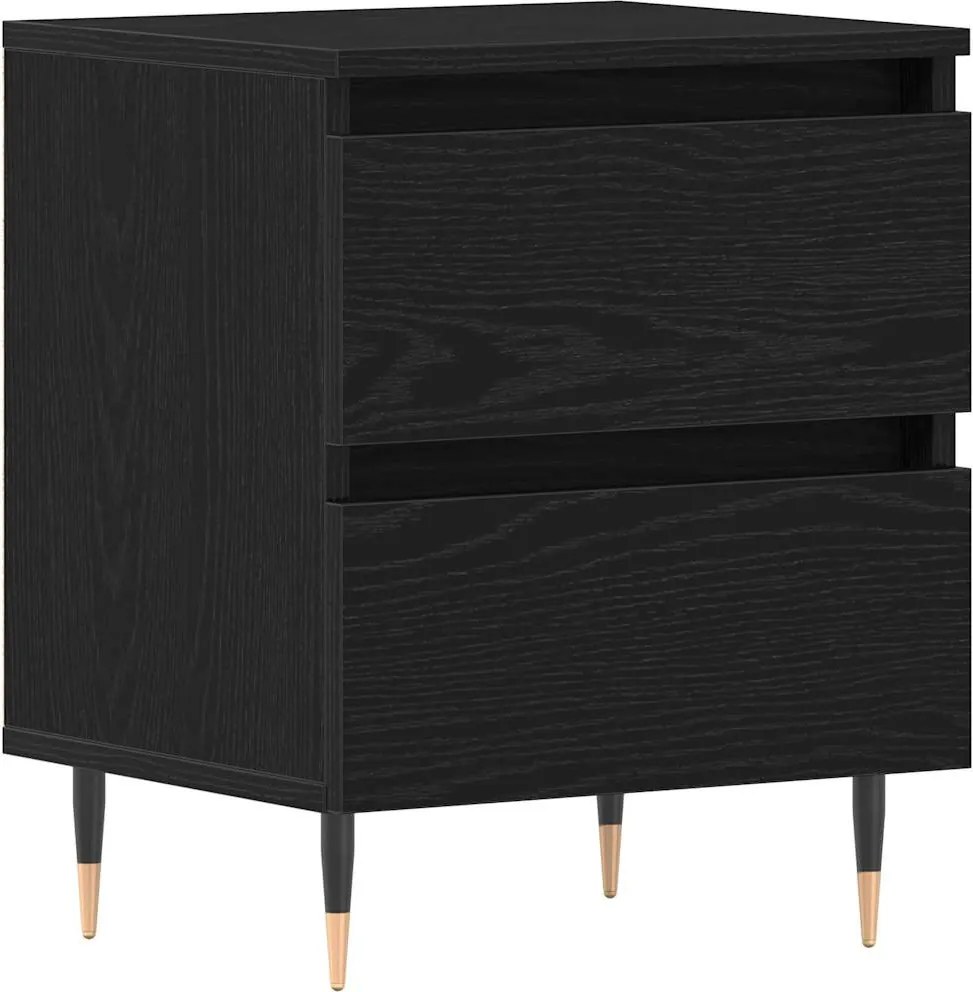 vidaXL Dulap de noapte Stejar Negru 40 x 35 x 50 cm Lemn compozit