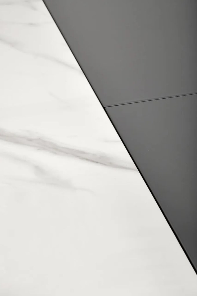 Masa extensibila Dancan marmura alba/gri - L160-220 cm