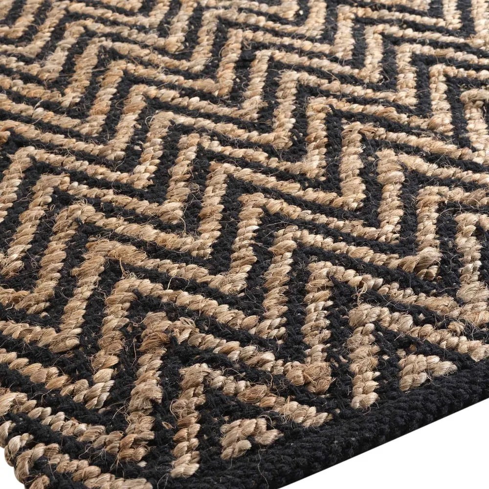 Covor negru-natural 120x170 cm Zigzag – douceur d'intérieur