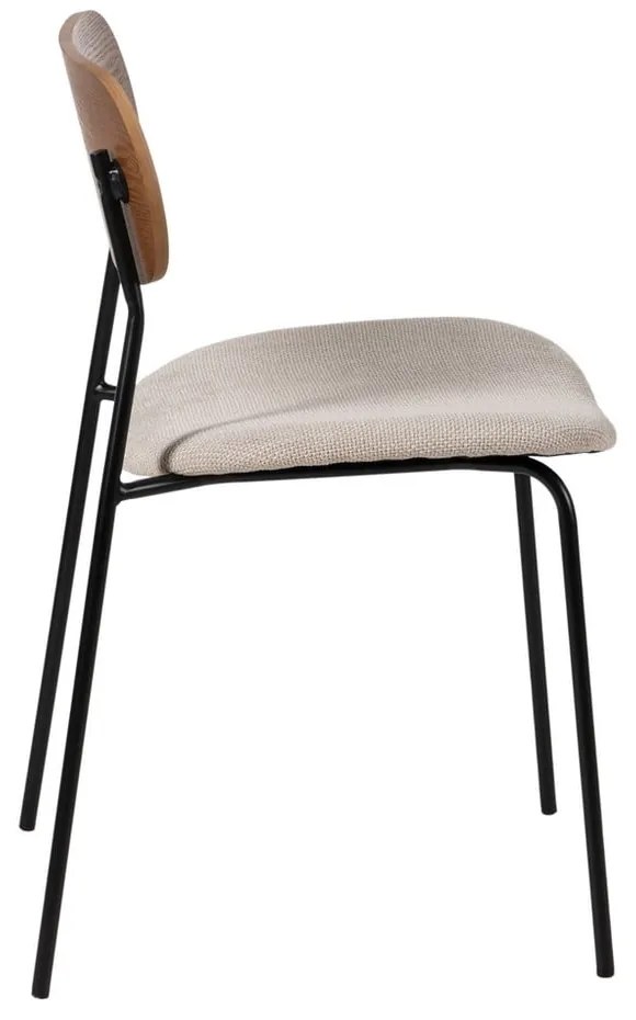 Scaune de dining maro/crem 4 buc. Moe – Ixia