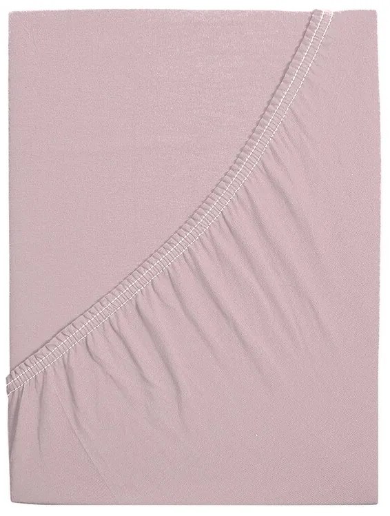 Cearșaf de pat 4Home jersey Ideal roz deschis, 100 x 200 cm