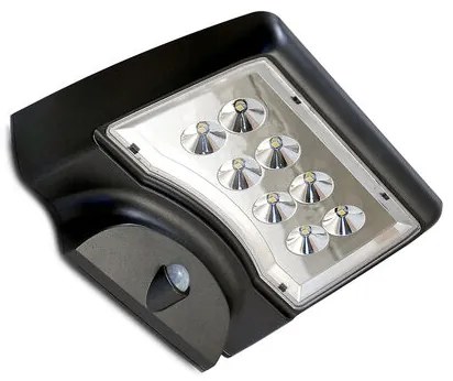 Lampa solara pentru gradina, cu senzor de miscare, 8xLED, 300 lm, 19x14x7 cm