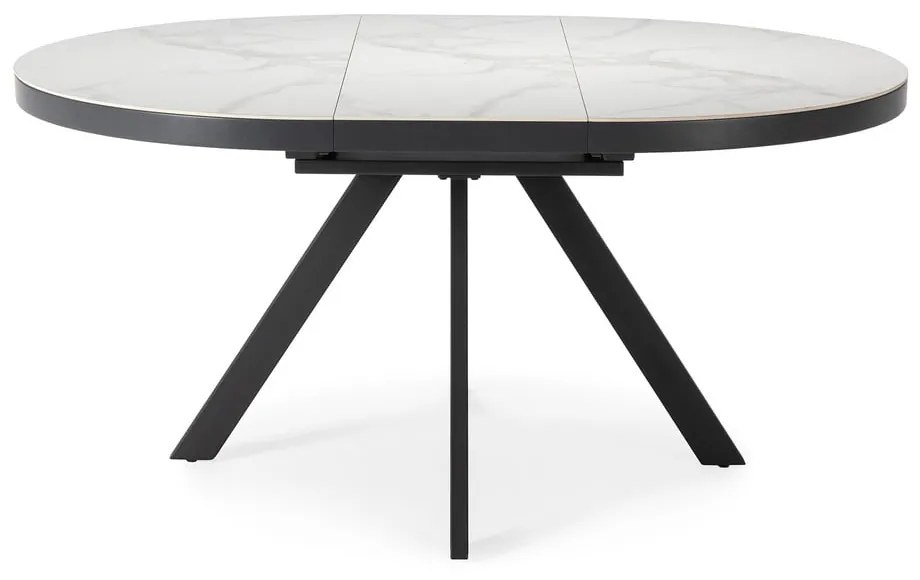 Masă de dining rotundă extensibilă cu blat ceramic cu blat suplimentar ø 120 cm Bela – Marckeric
