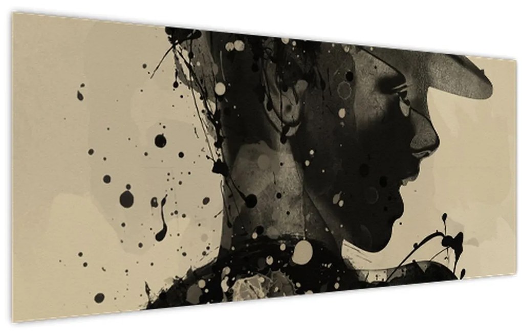 Tablou - Femeie de jazz (120x50 cm)