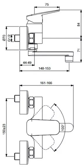 Baterie lavoar cu monocomanda Ideal Standard Ceraplan BD241AA