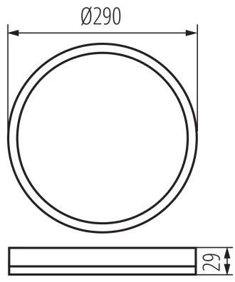 Kanlux 31514 - Plafonieră LED AZPO, 18,5 W/230 V, Ø 29 cm, IP54, albă