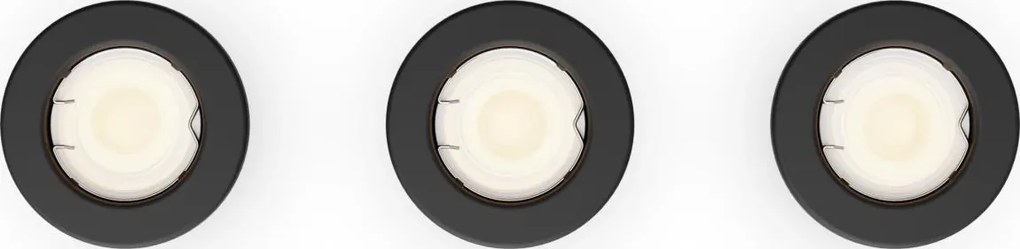 Philips - Set 3x spot încastrat PERIDOT 1xGU10/7W/230V negru
