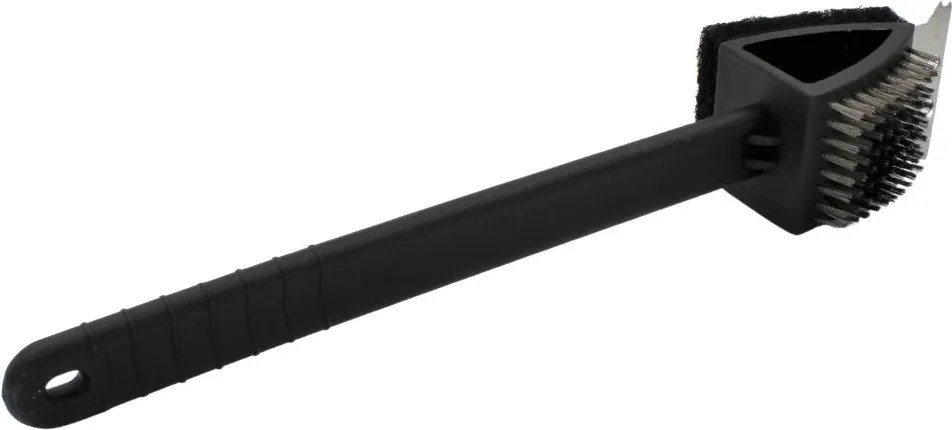 Perie profesională pentru curățarea grătarului, 3în1, cu mâner ergonomic, cap multifuncțional, BBQ