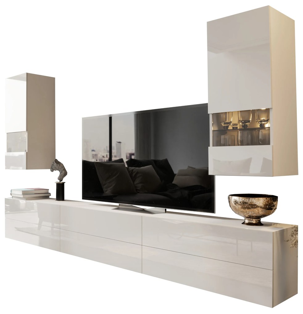 Mobilier living Berny 46 (alb + alb lucios). 1041468