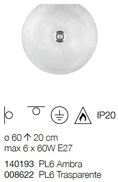 Plafoniera eleganta diametru 60cm SHELL PL6 008622