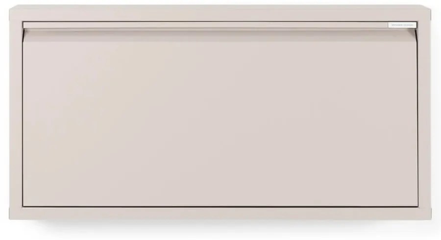 Pantofar taupe cu deschidere înclinată din metal 75x37,5x12,5 cm Billy – Spinder Design