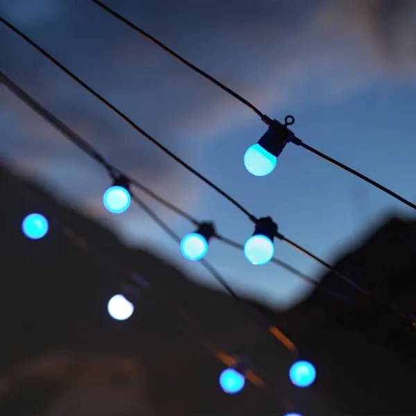 Lanț LED RGB decorativ de exterior 20xG45 10m IP44 Wi-Fi Twinkly TWF020STP-BEU