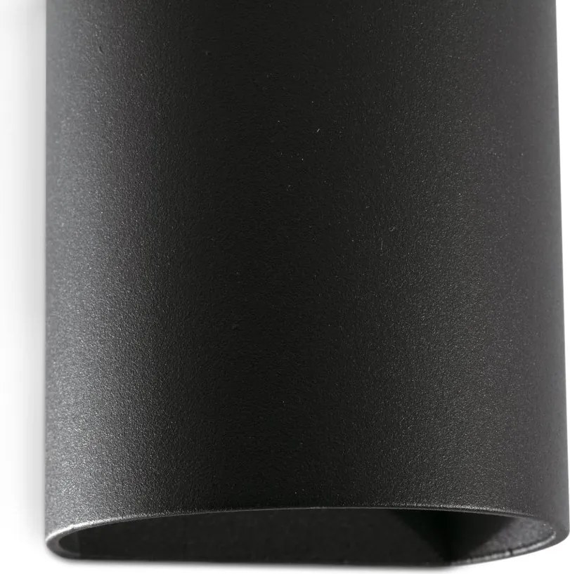 Aplica perete aluminiu negru, 1xGU10, SOLE round