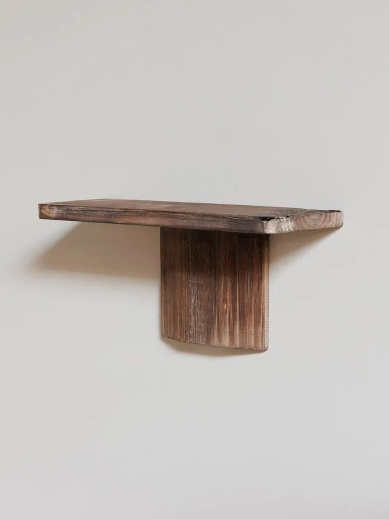 Raft de perete, din lemn, cu aspect vintage, Shadow