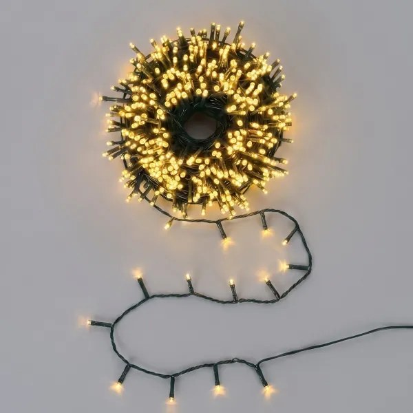 Aigostar - Ghirlandă LED de Crăciun pentru exterior 2000xLED/8 funcții 103m IP44 alb cald